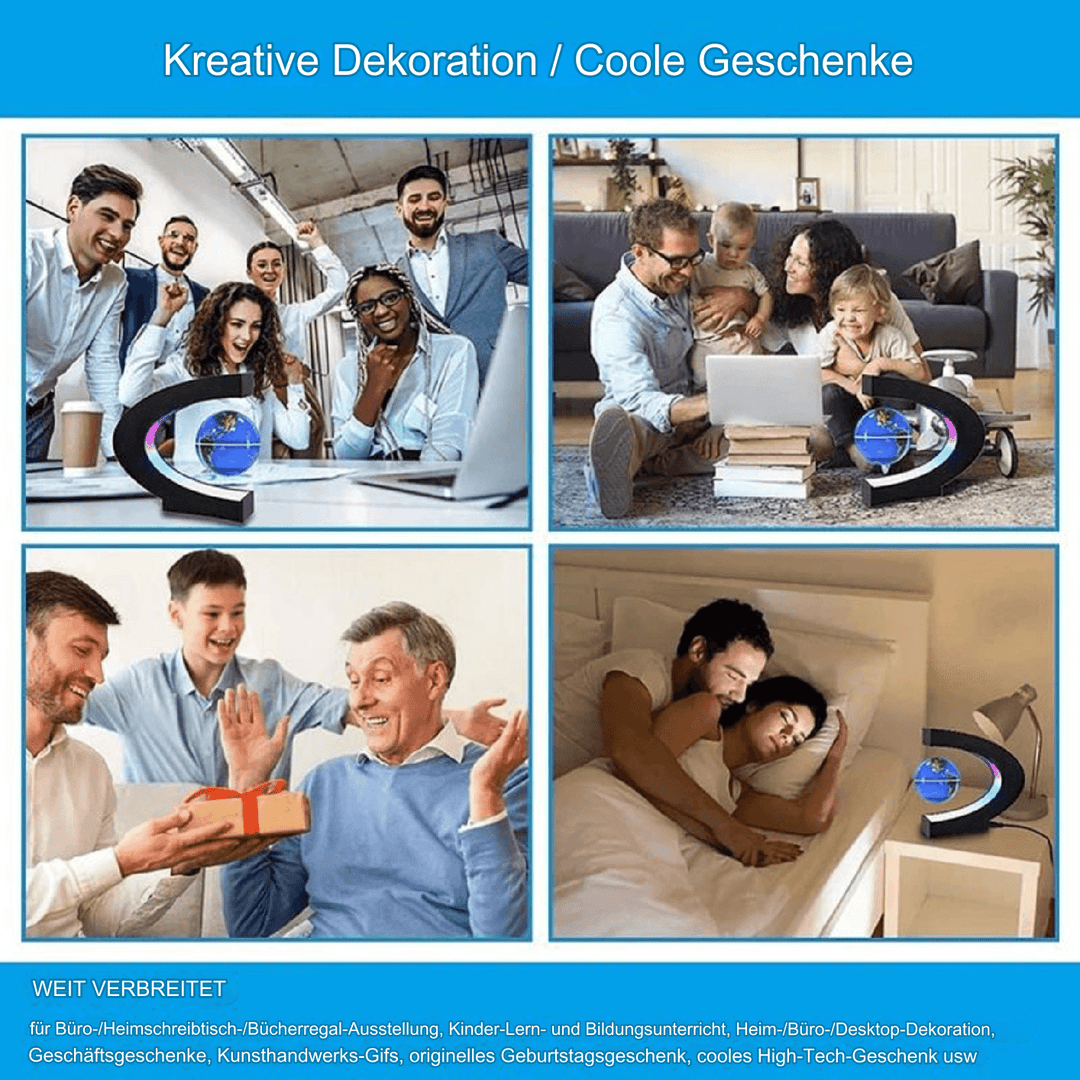 Svævende Globus med LED-lys