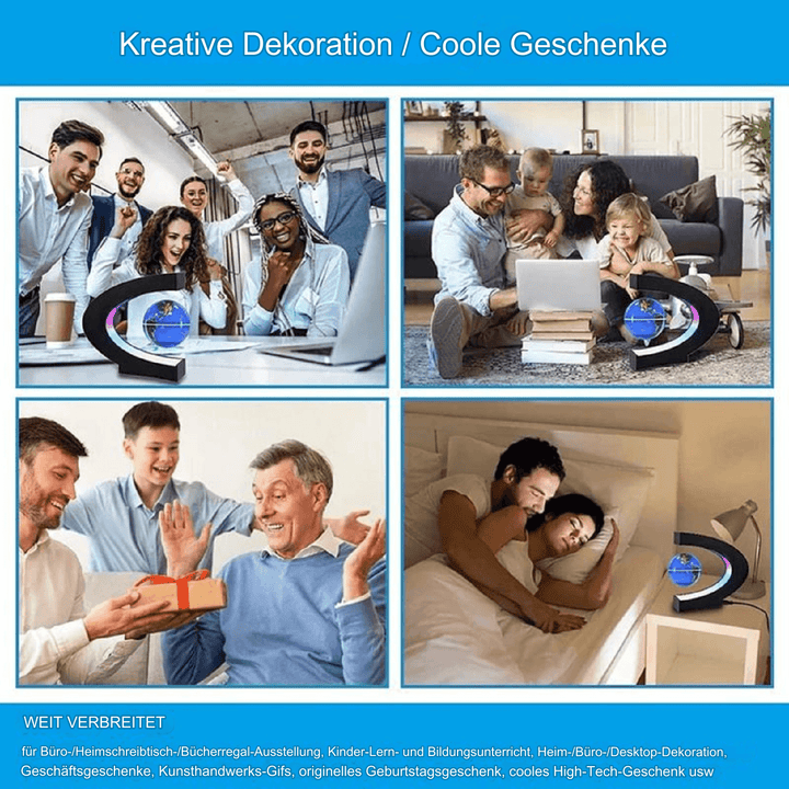 Svævende Globus med LED-lys