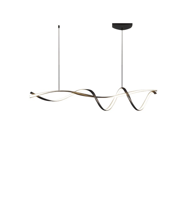 Moderne LED-lysekrone - Sort