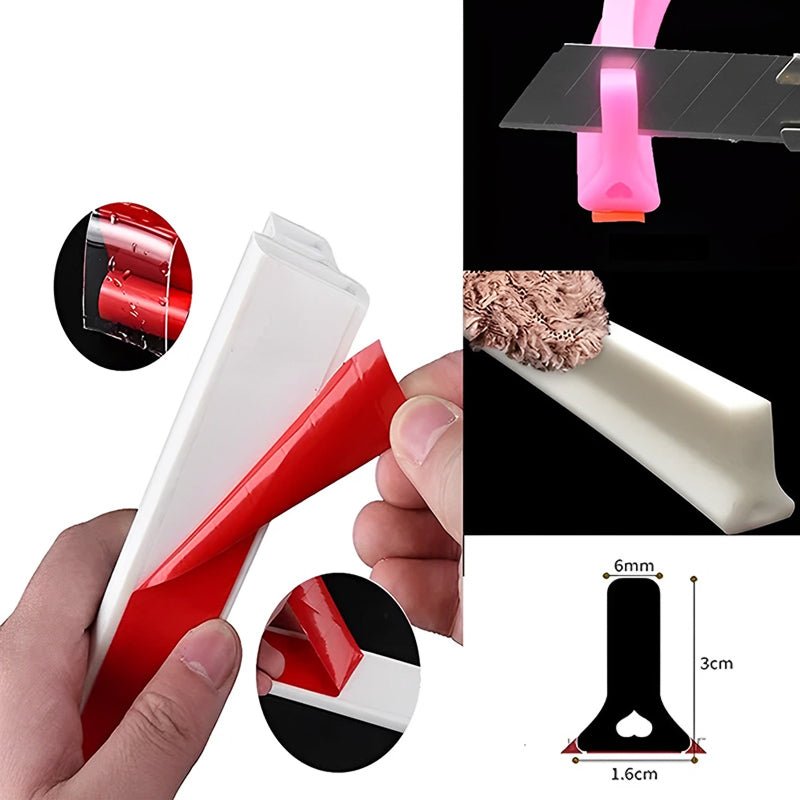 AquaSperre Silikonliste i hvid, perfekt til vådrum