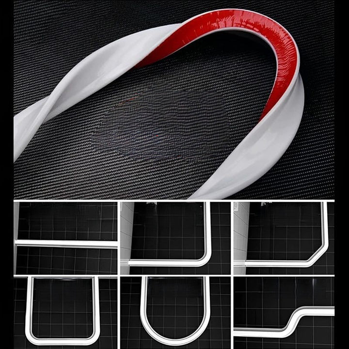 AquaSperre Silikonliste i sort, giver et stilrent look