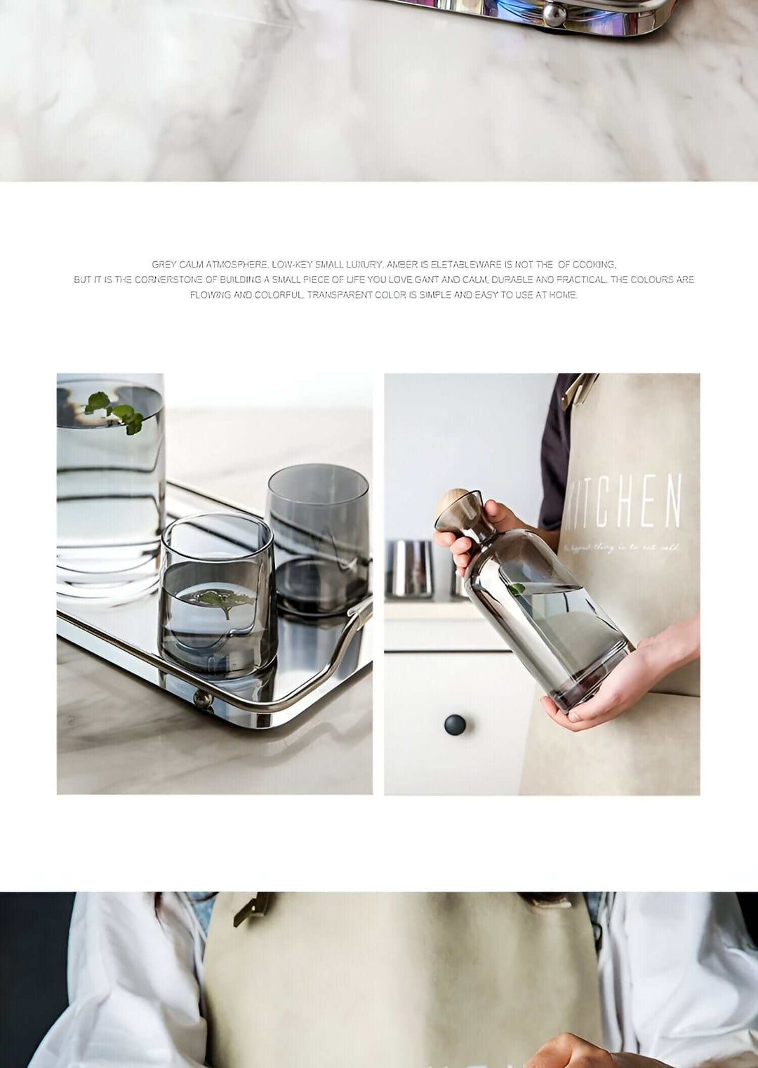 Elegant Glaskaraffel med trædæksel