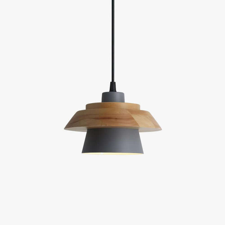 Træ og Sten Pendel Designer Lampe