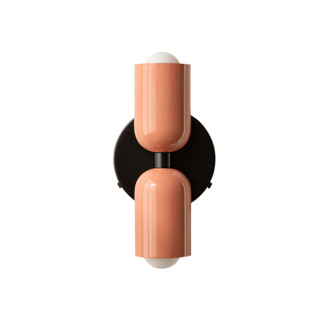 Vintage væglampe med dobbelt hoved i metal