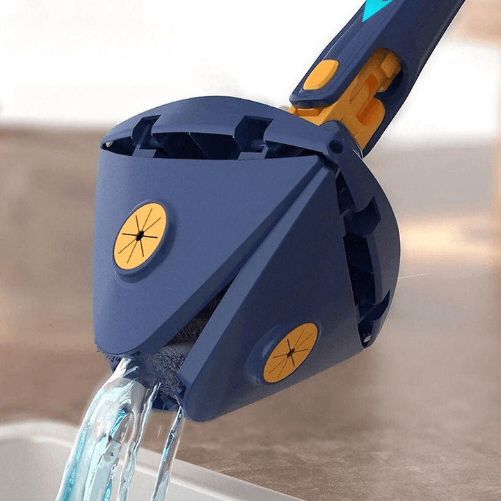 Trekantet moppe med teleskophåndtag til nem hjørnerengøring