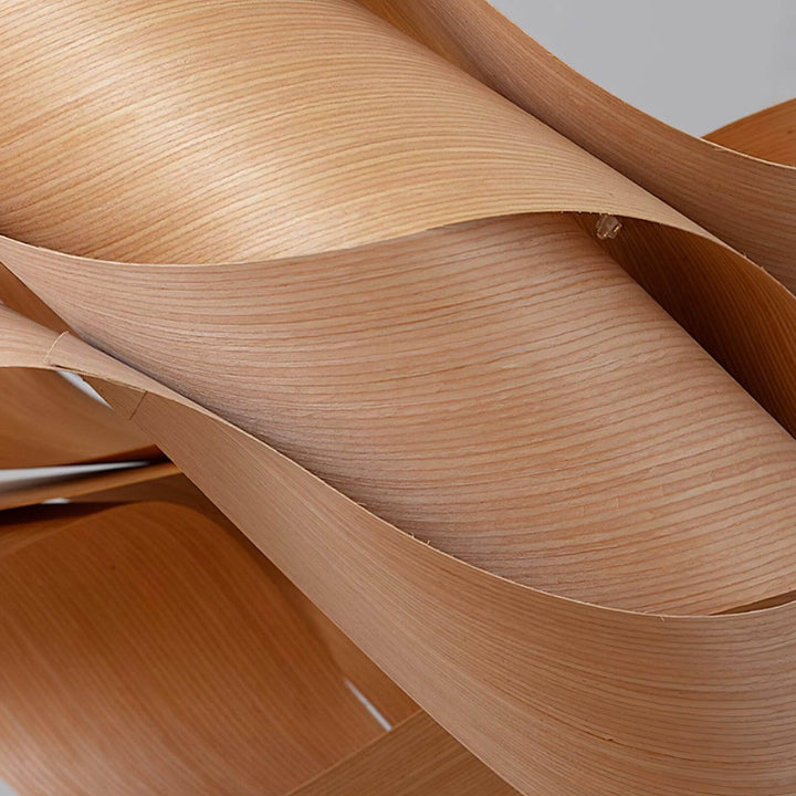 Moderne loft spisebordslampe i træ