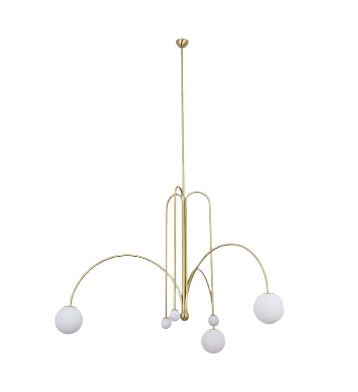 Elegant Glas & Metal Pendel Lampe