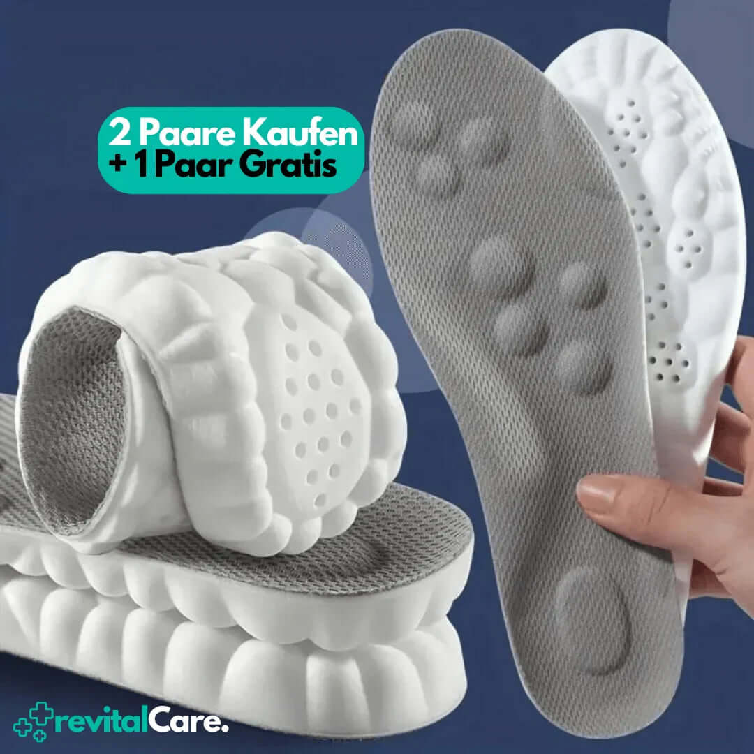 Komfort 4D Indlægssåler - Ergonomiske Fodsenge