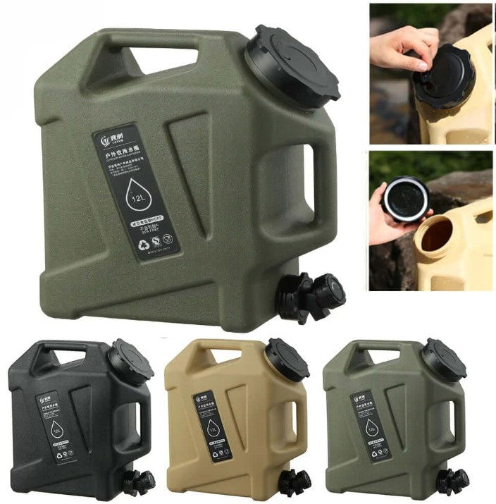 Bærbar 12L vandbeholder til camping og rejser