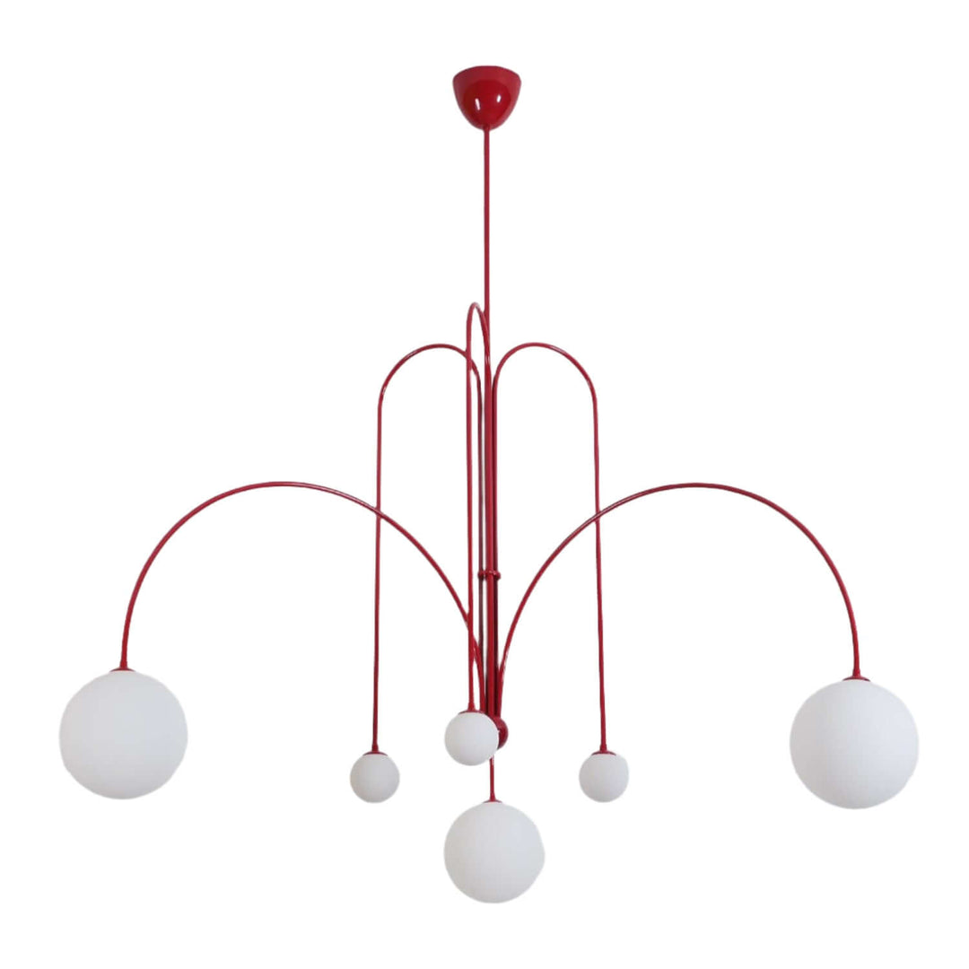 Elegant Glas & Metal Pendel Lampe