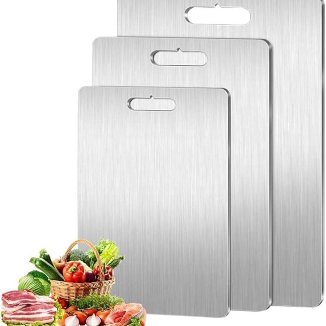 Robust og Hygiejnisk Skærebræt i Titanium til Køkkenet