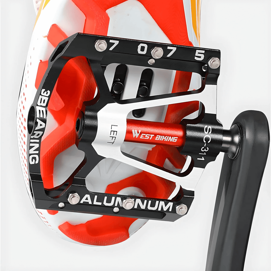 Letmetal cykelpedaler med skridsikkert greb