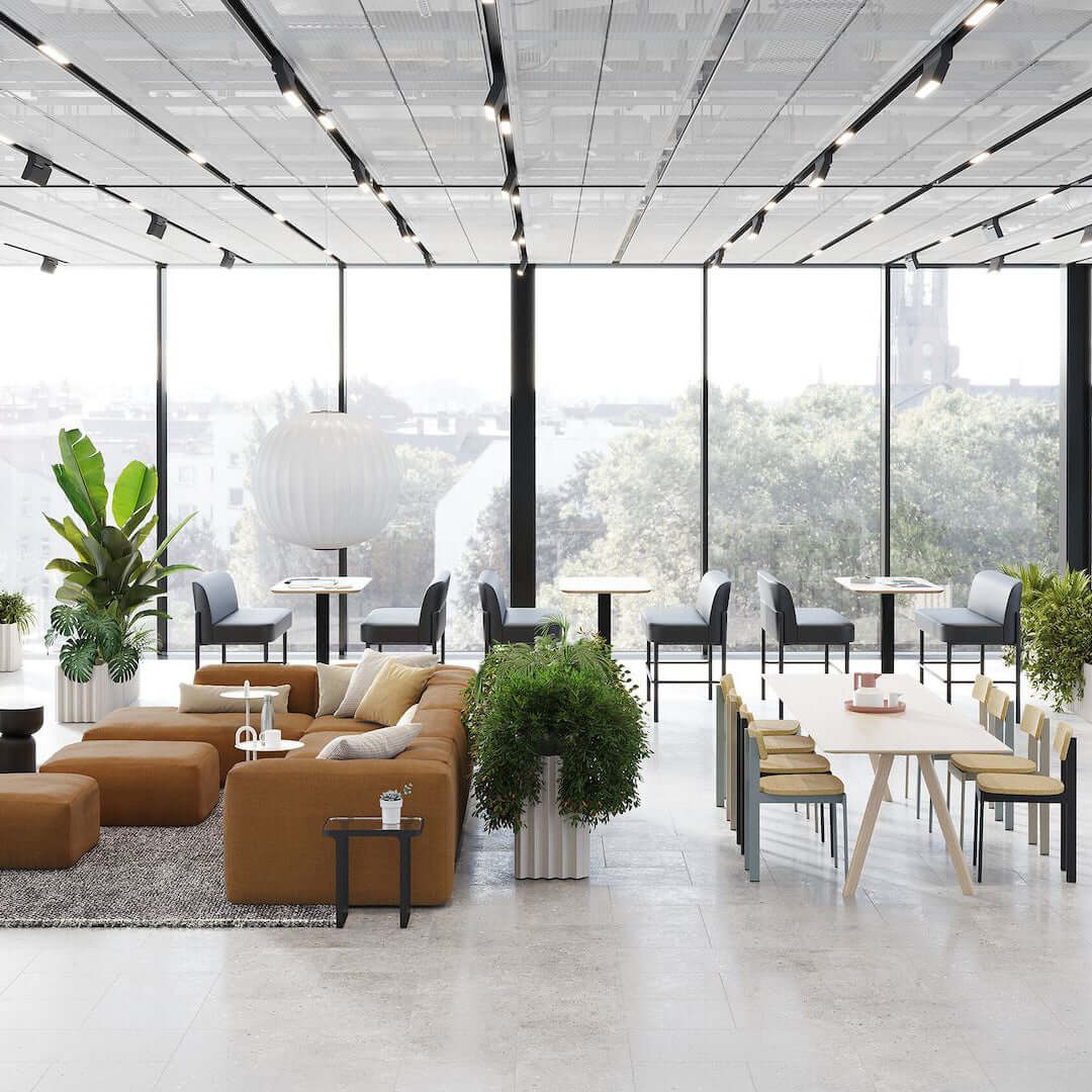 Moderne Hængelampe i Hvid – Silke & Stål