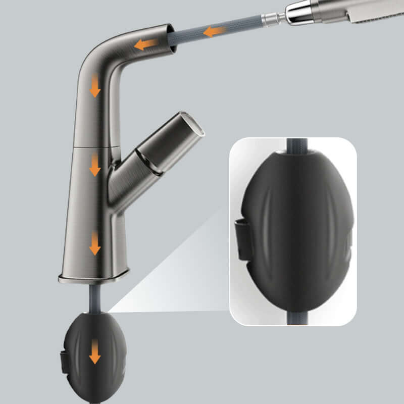 Badeværelsesarmatur med udtrækkelig sprayhoved