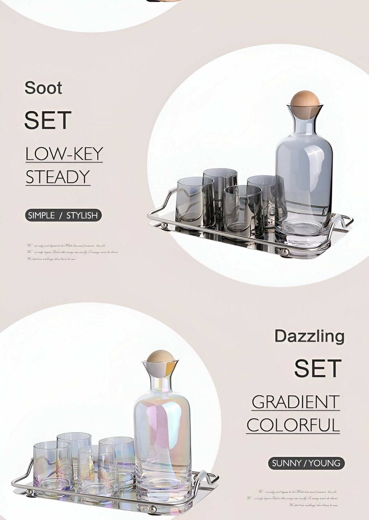 Elegant Glaskaraffel med trædæksel