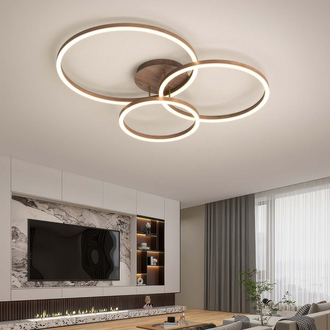 Moderne LED-loftlampe med ringdesign