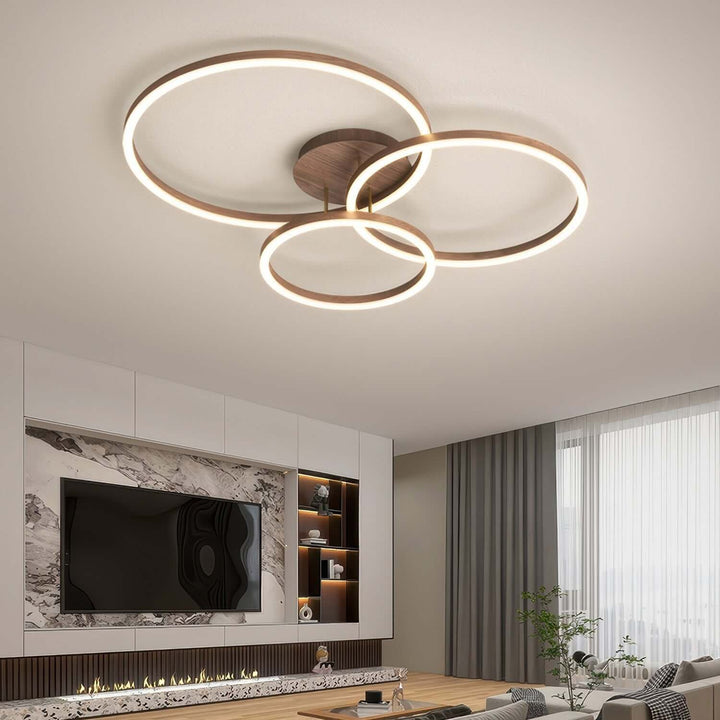 Moderne LED-loftlampe med ringdesign