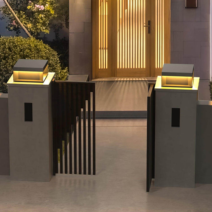 Solar udendørs pullertlampe - vejrbestandig