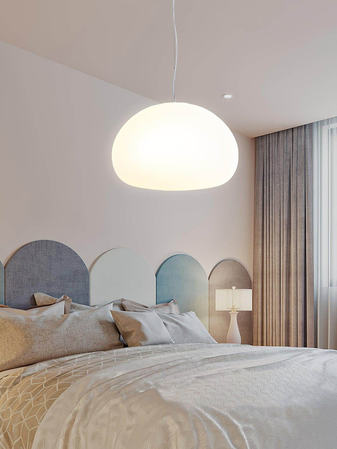 Moderne glas pendellampe til hyggelig belysning