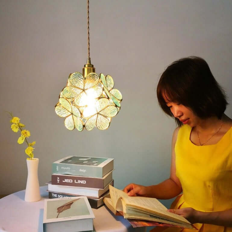 Moderne Nordisk Glas Blomsterpendel Lys