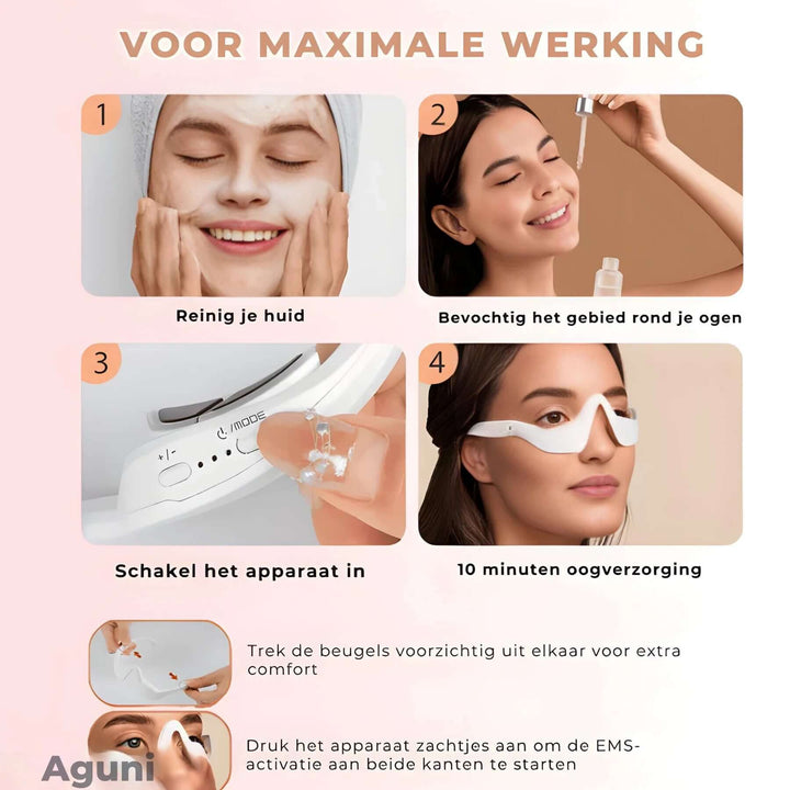 Anti-aging EMS Rødt Lys Øjenmaske