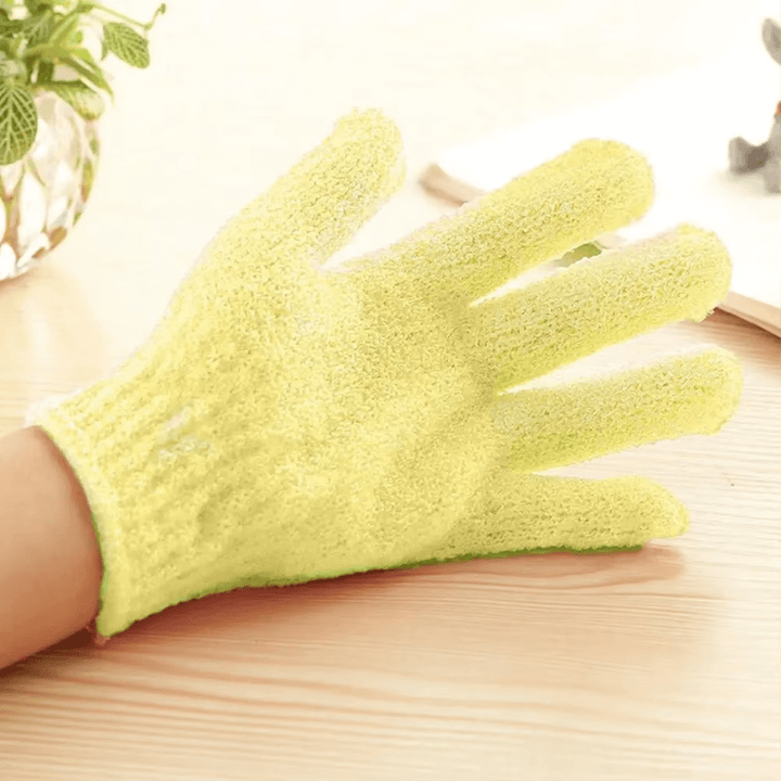 Eksfolierende badehandsker til brusebad og peeling