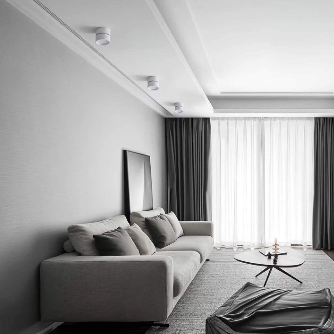 Justerbar loftlampe i aluminium, 10 cm