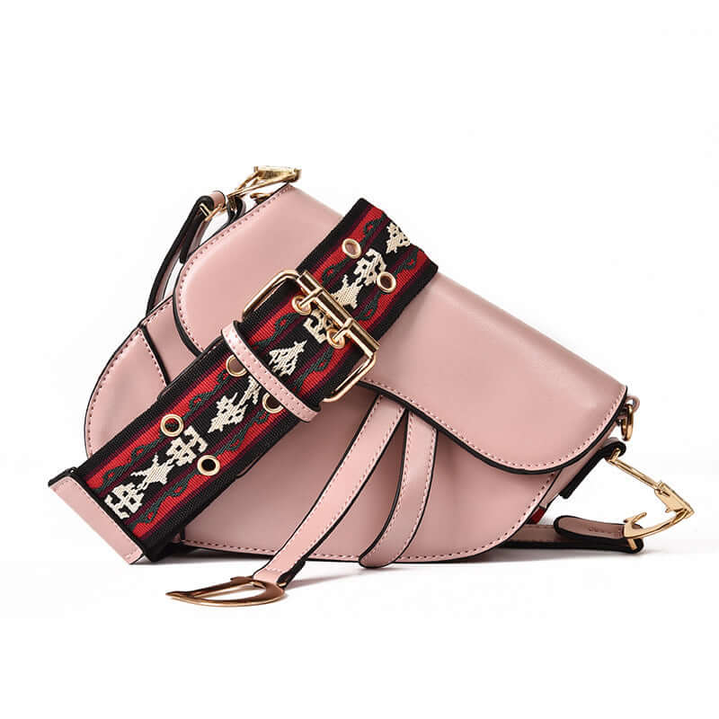 Elegant dame sadeltaske i PU-læder