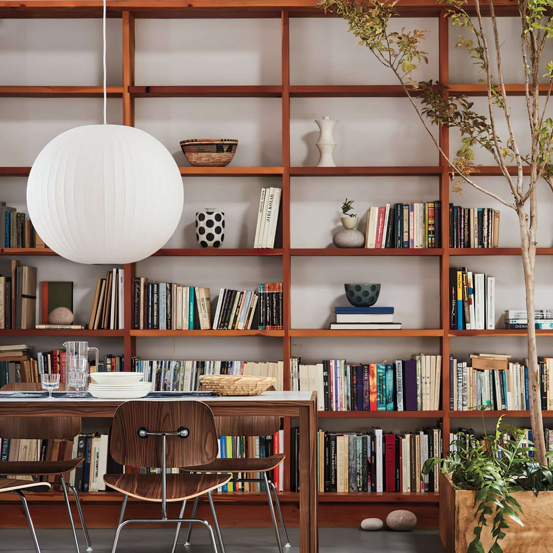 Moderne Hængelampe i Hvid – Silke & Stål