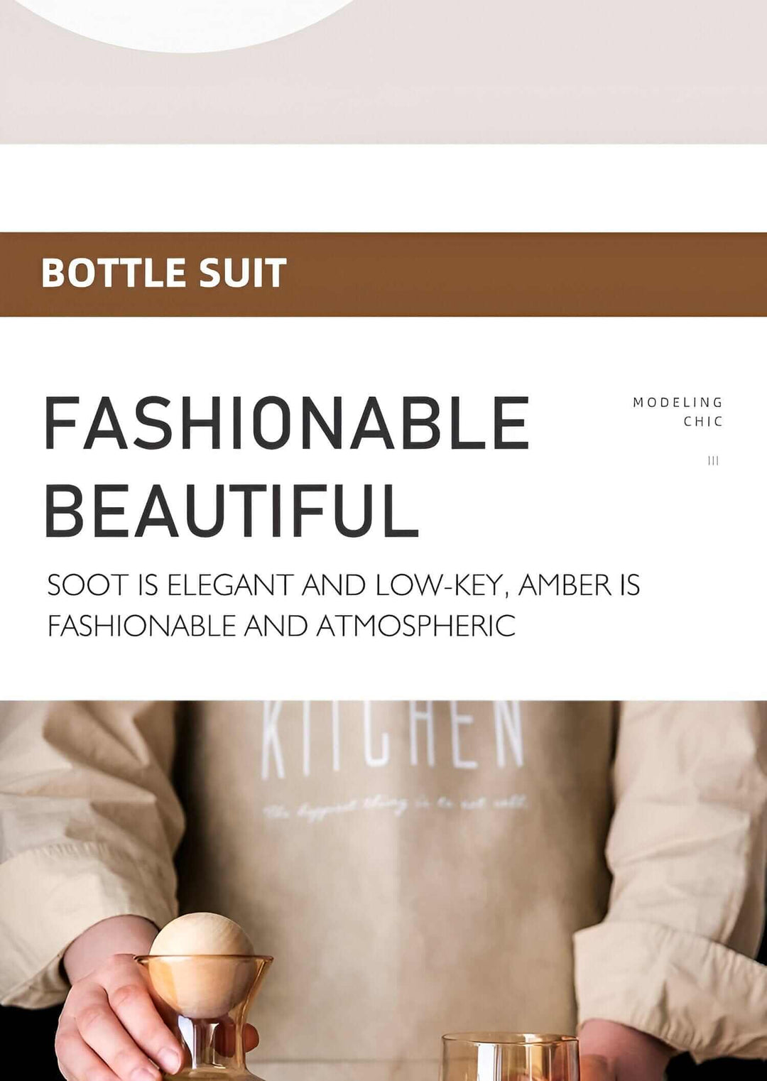 Elegant Glaskaraffel med trædæksel