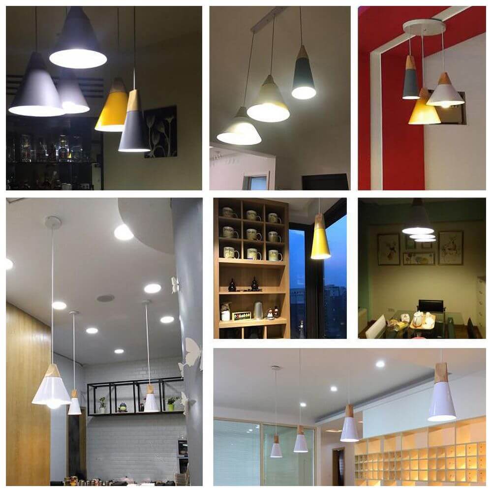 Træ & Metal Pendellampe til Børneværelset