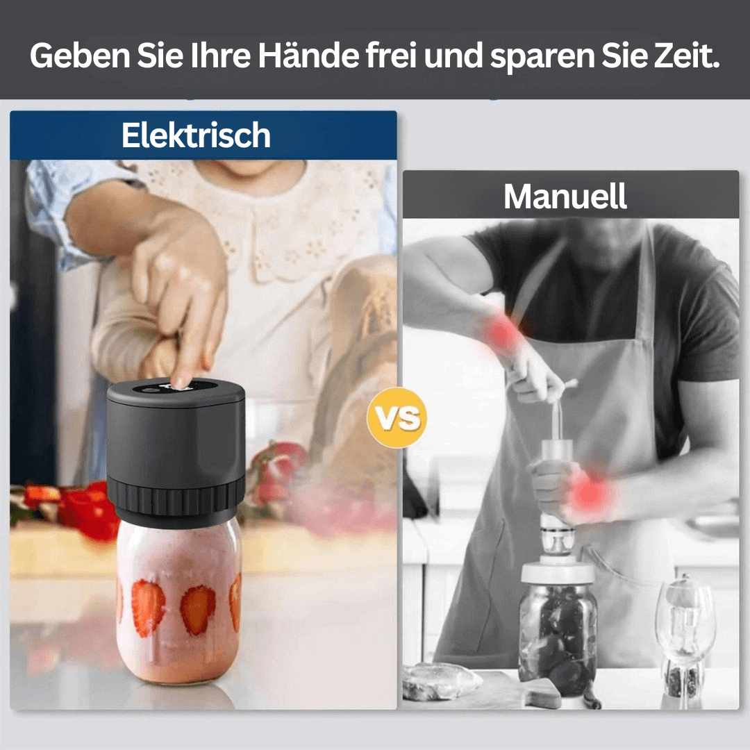 Vakuumforsegler til glas - holder maden frisk længere