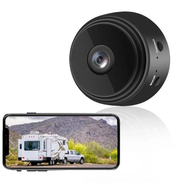 Trådløst Full HD bakkamera, perfekt til autocamper, lastbil & trailer, med magnetisk fastgørelse, 360° drejelig.