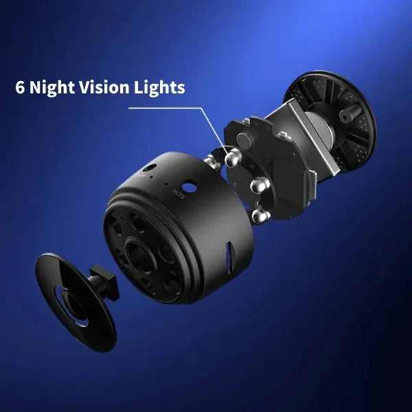 Trådløst Full HD bakkamera, perfekt til autocamper, lastbil & trailer, med magnetisk fastgørelse, 360° drejelig.