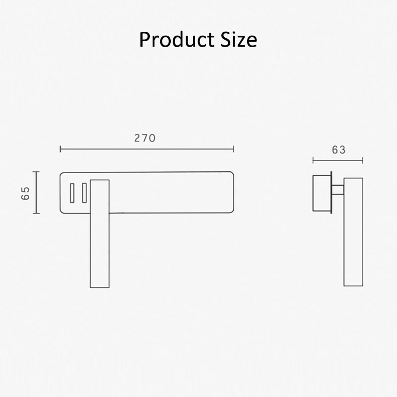 Drejelig LED læselampe til soveværelset, monteret på væggen, fås i stilfulde farvenuancer.