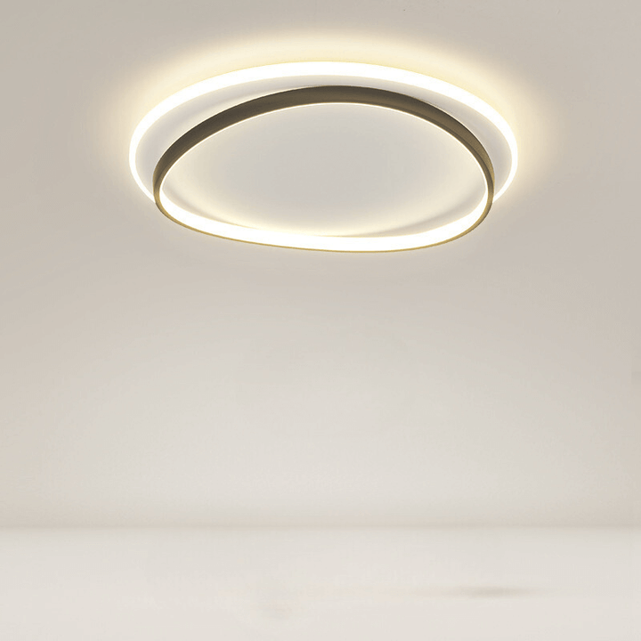 Minimalistisk LED loftlampe i sort-guld