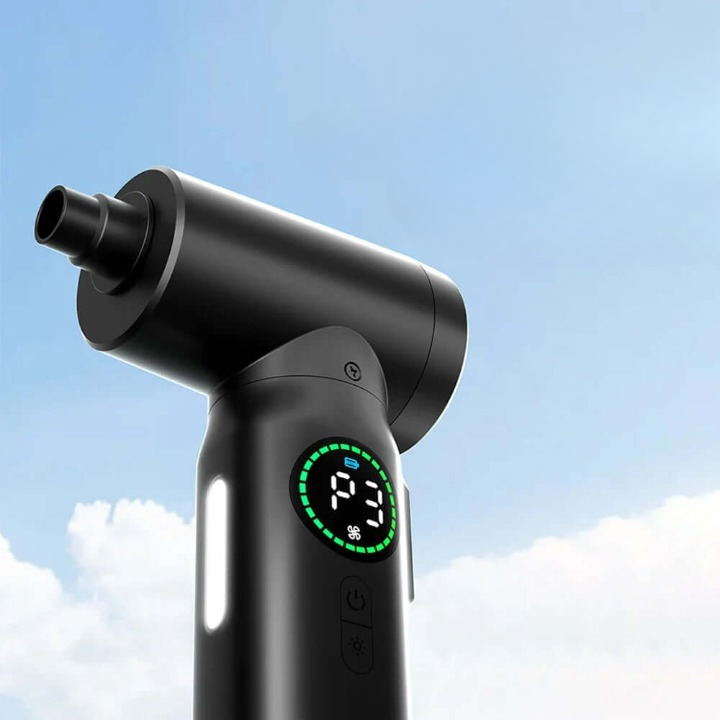 2-i-1 Genopladelig Luftrenser og Støvsuger med LED