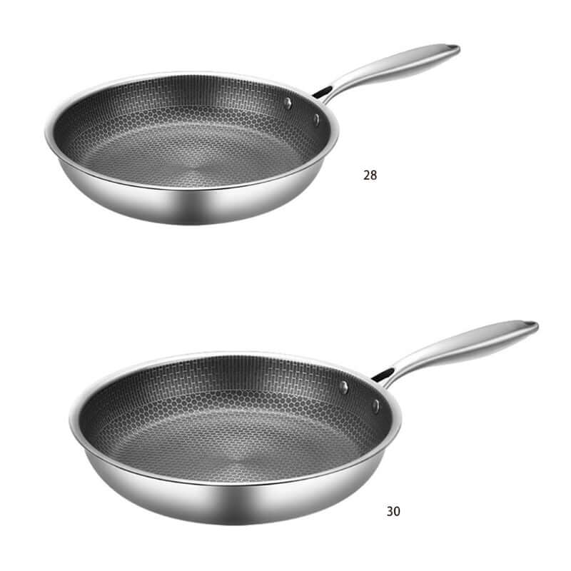 Non-Stick Stegepande 28cm - Rustfrit Stål Induktion - Ridsefast