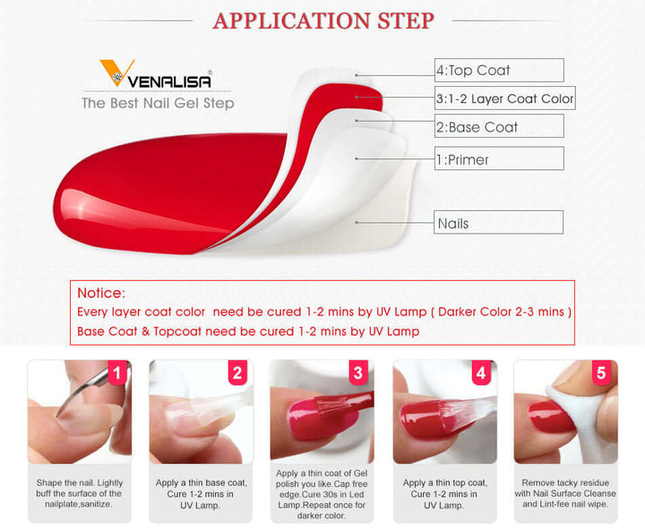 Luksuriøs UV LED Gel Neglelak 12ml - Langvarig