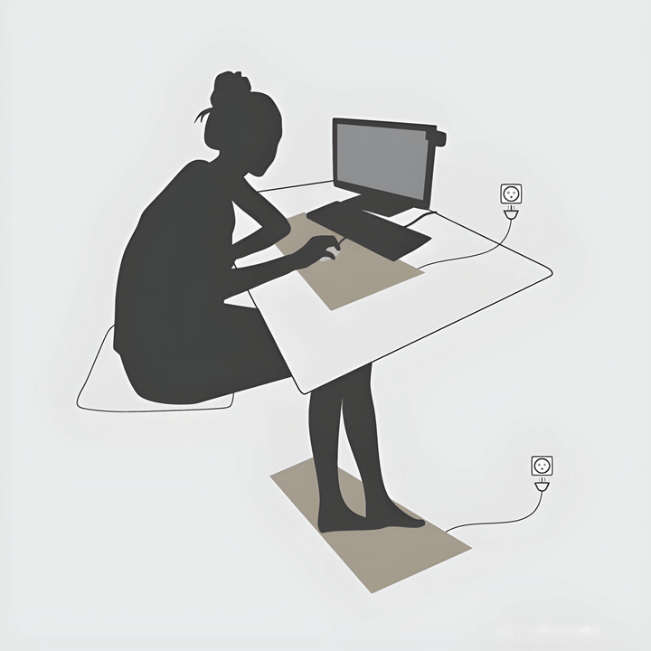 Jordingsmåtte i kulfiberlæder til daglig brug