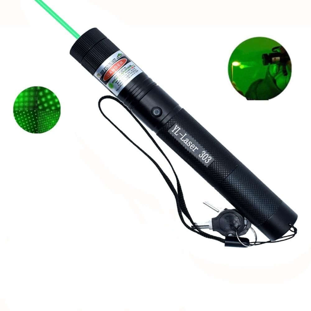 Kraftfuld laserpointer: Grøn/rød