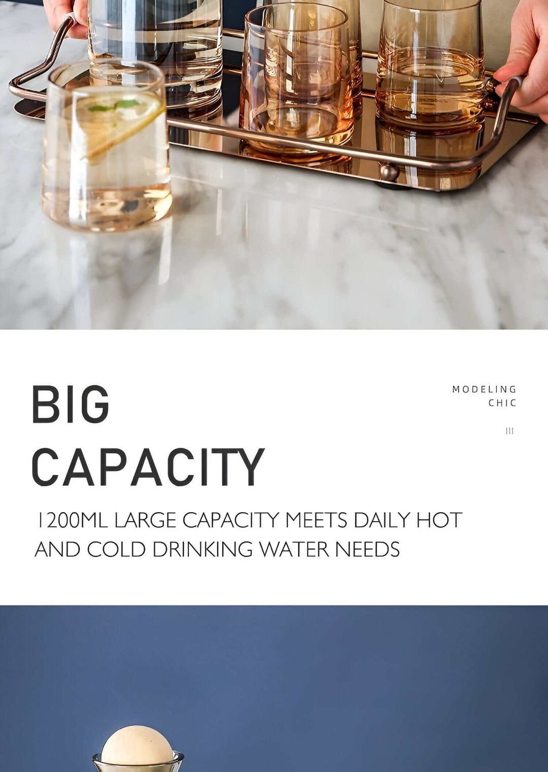 Elegant Glaskaraffel med trædæksel