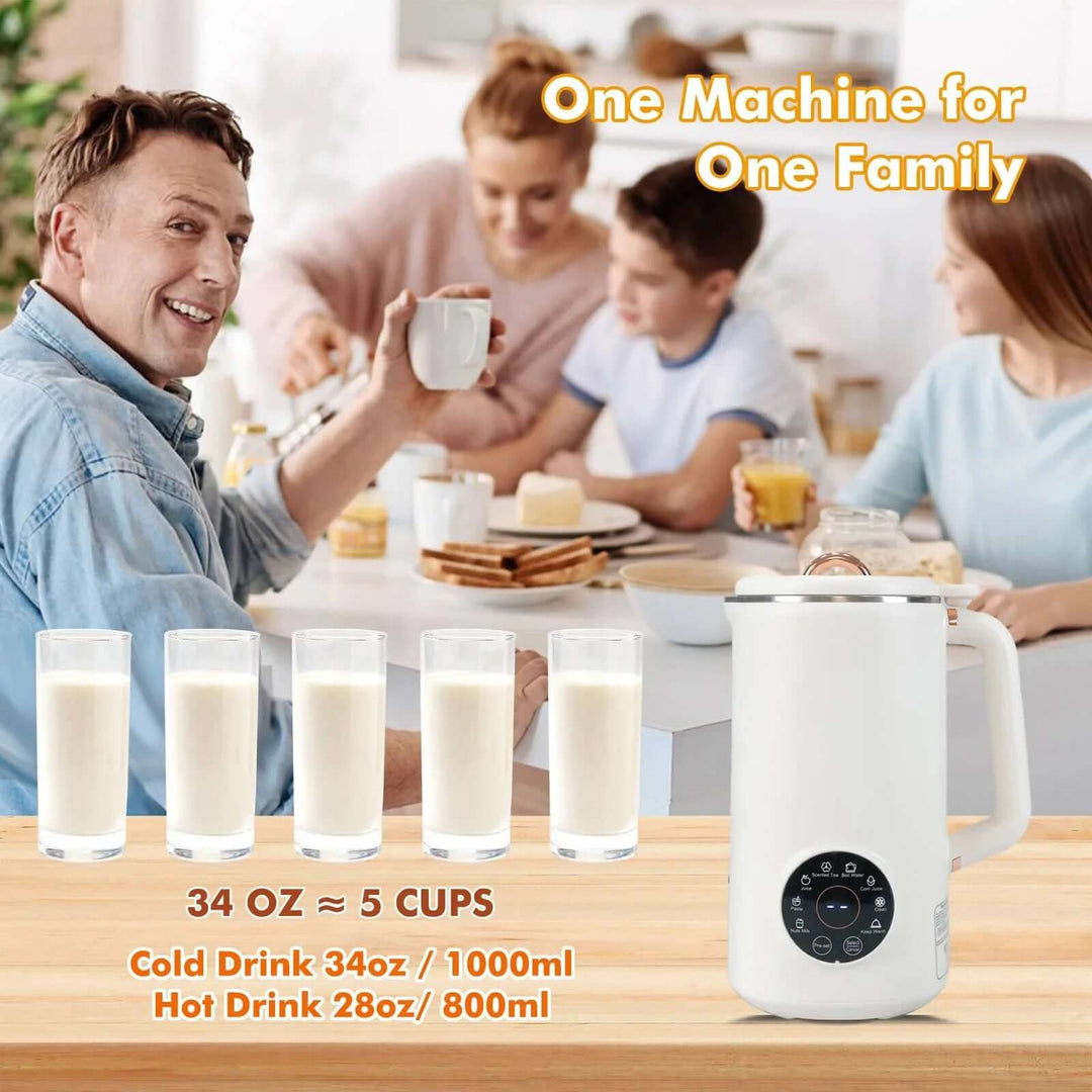 Multifunktionel 8-i-1 Nøddemælksmaskine, 1000 ml