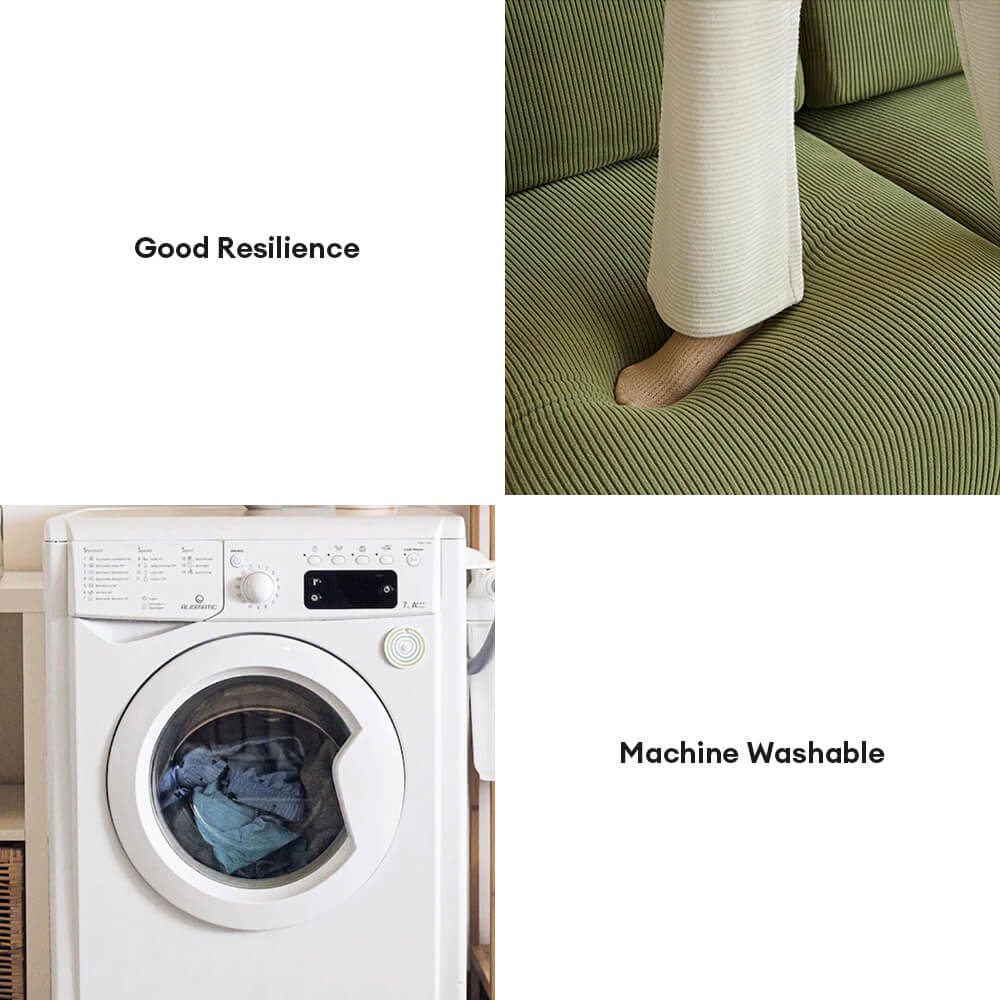 Elastisk fløjls-sofabetræk med elegante lodrette striber, passer til moderne stuer.