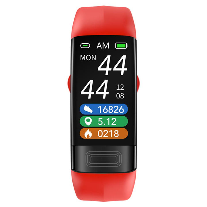 Elegant smartwatch til kvinder med silikonerem, blodtryks- og EKG-tracker, IP67, ideel til sundhed og stil.