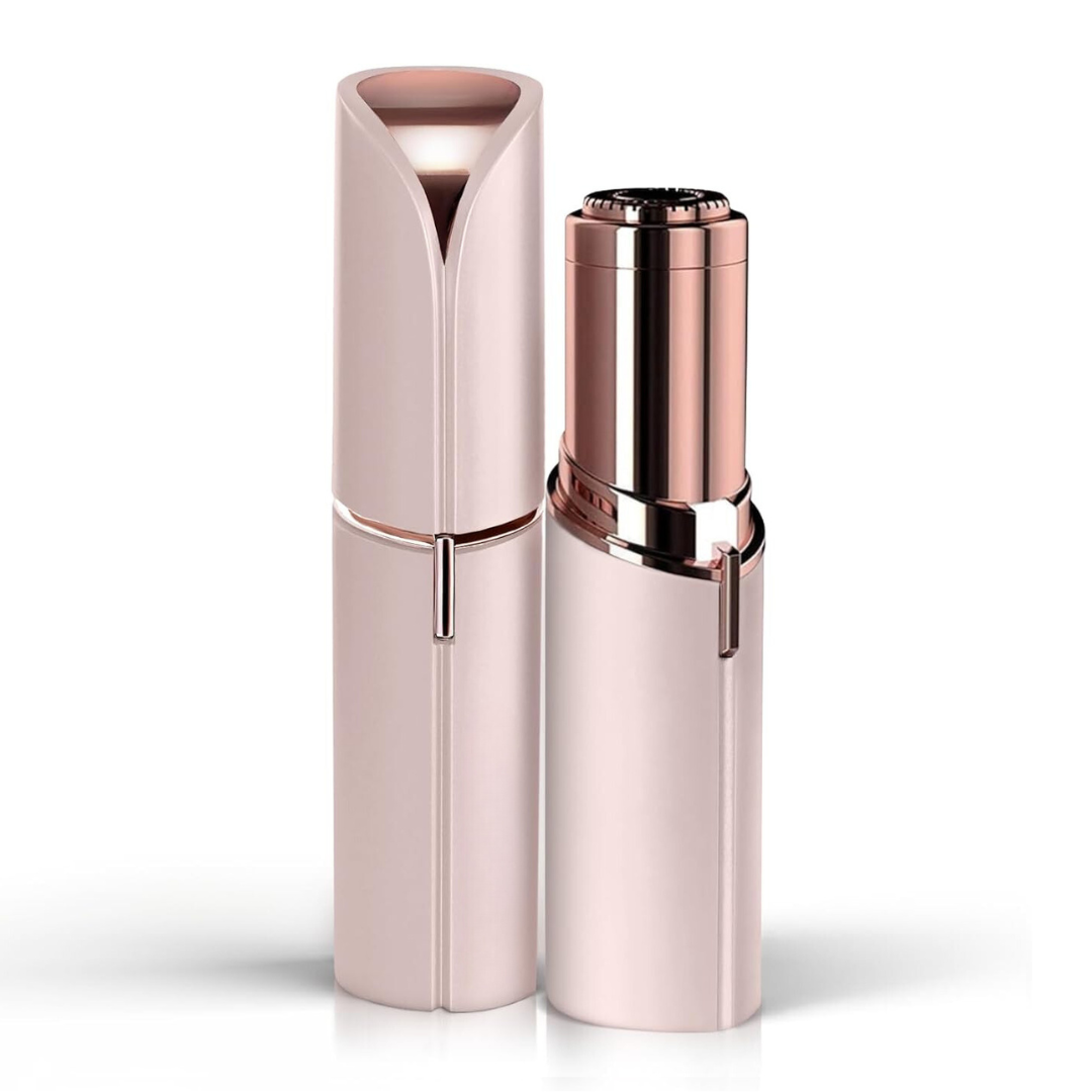 Elektrisk ansigtshårfjerner til kvinder, rosaguld farve