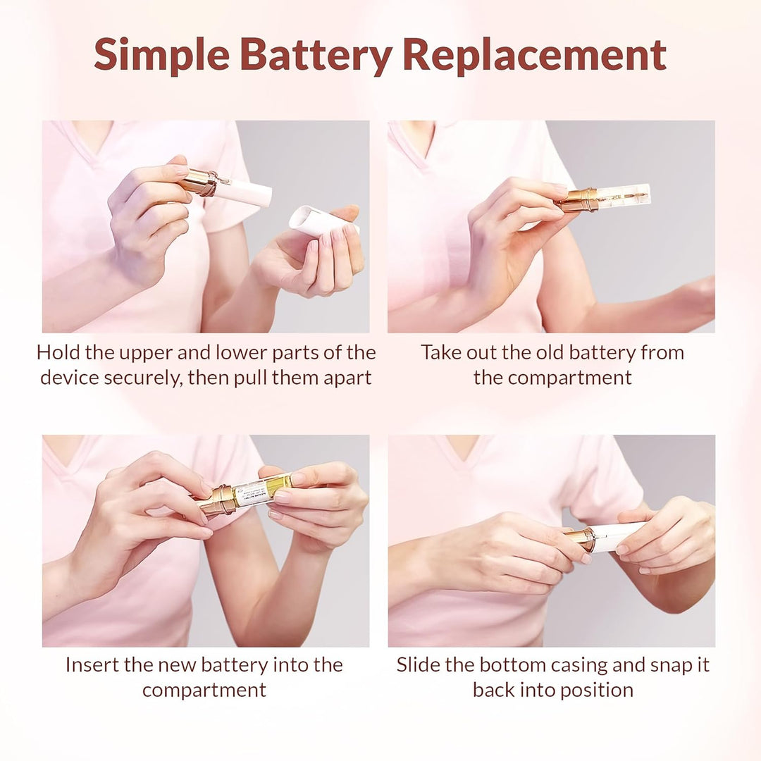 Elektrisk ansigtshårfjerner til kvinder, gul farve