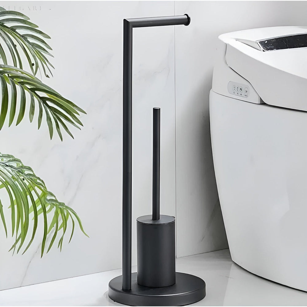 Elegant og funktionel toiletpapirholder med toiletbørste i moderne farver til stilfulde badeværelser