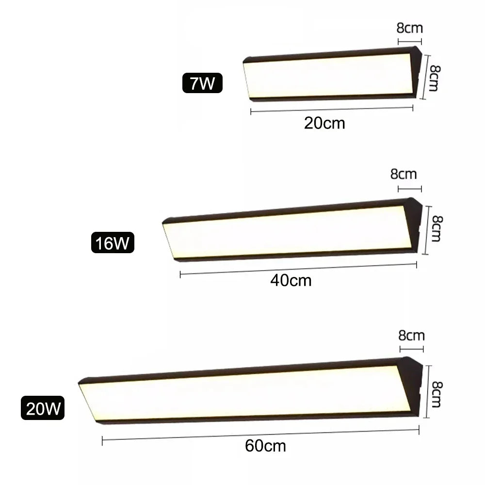 Energieffektiv LED-væglampe til udendørs brug; moderne design, vandtæt, ideel til terrasser og indgangspartier.