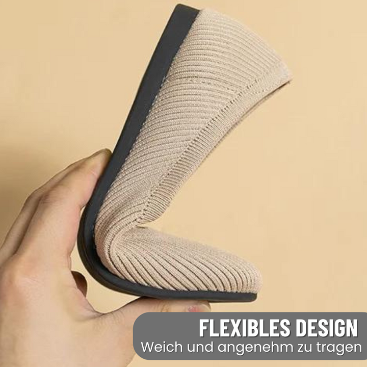 Ergonomiske skridsikre ballerinaer med elegant design, EVA-materiale og skridsikker sål for optimal komfort.
